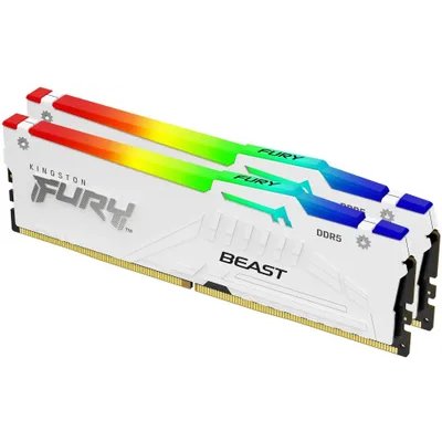 Оперативная память 32 Gb 6000 MHz Kingston FURY Beast RGB White (KF560C30BWEAK2-32)