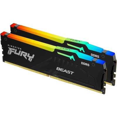 Оперативная память 64 Gb 5600 MHz Kingston FURY Beast RGB Black (KF556C40BB2AK2-64)