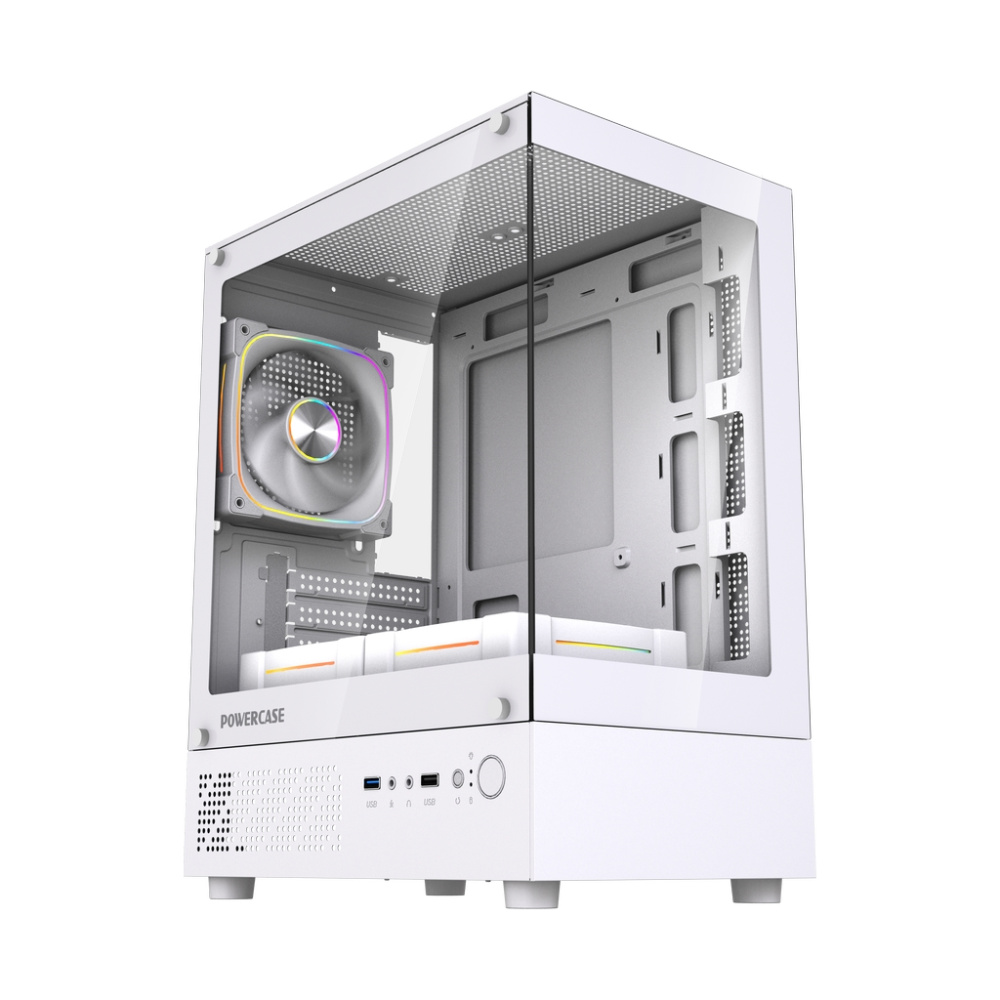 Компьютерный корпус Powercase Vision Micro M1 TG ARGB White (CVMM1W-A3)