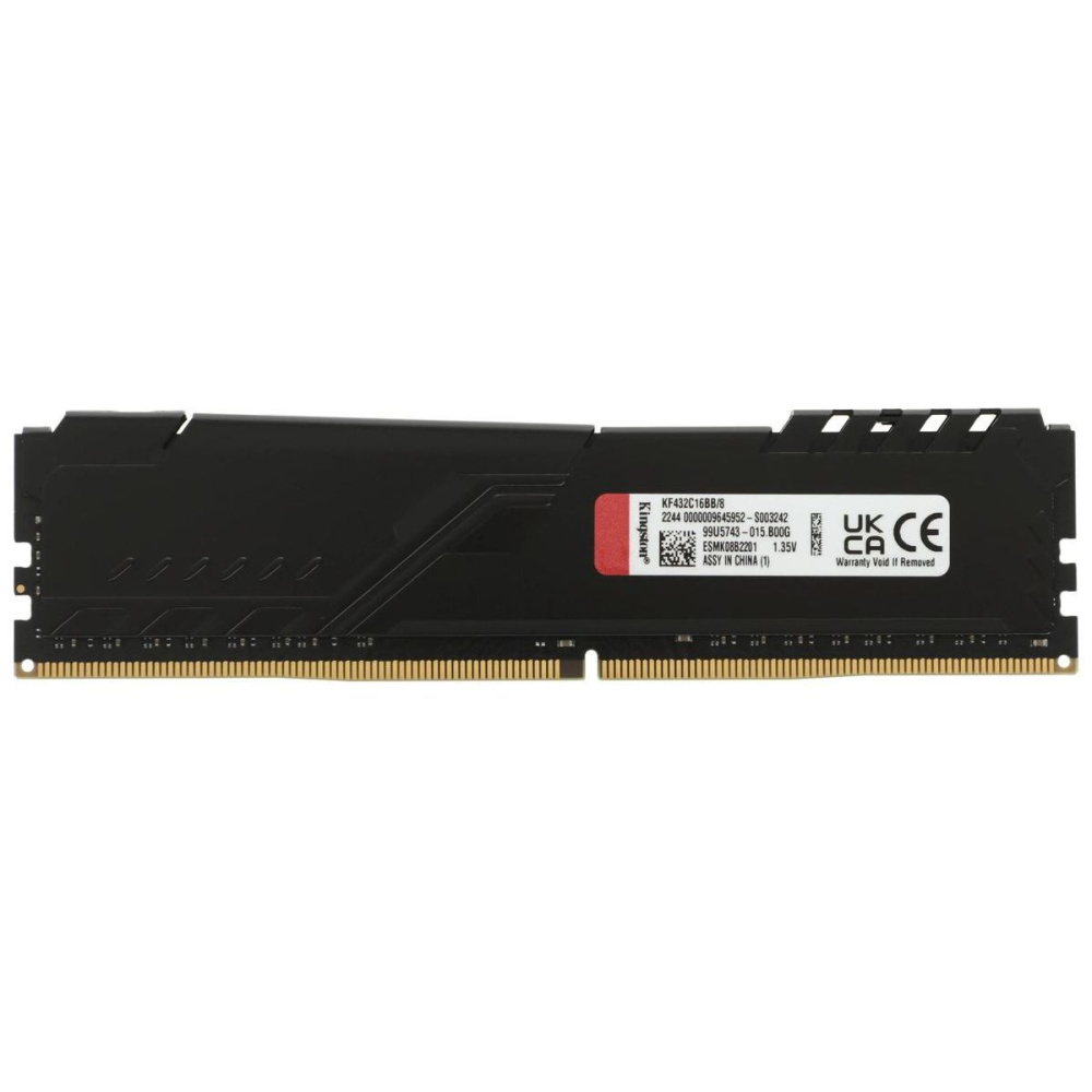 Оперативная память 8 Gb 3200 MHz Kingston FURY Beast Black (KF432C16BB/8WP)