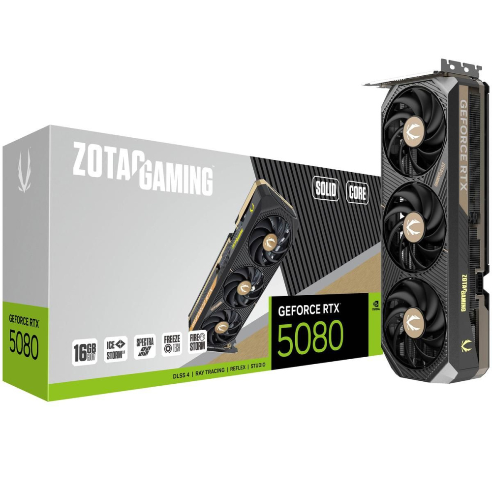 Видеокарта ZOTAC (ZT-B50800D2-10P) GeForce RTX 5080 16GB SOLID CORE