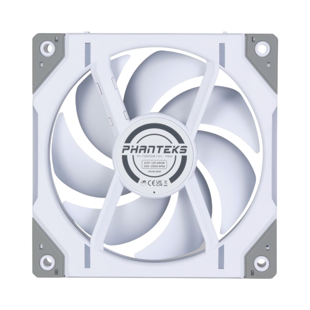 Комплект вентиляторов для корпуса PHANTEKS D30 DRGB Reversed White (PH-F120D30R_DRGB_PWM_WT01_3P)
