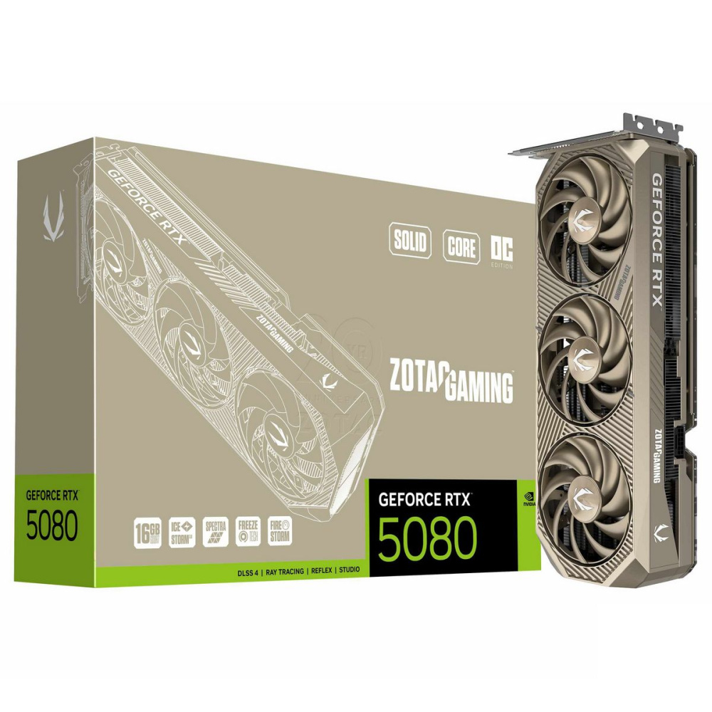 Видеокарта ZOTAC (ZT-B50800J2S-10P) GeForce RTX 5080 16GB SOLID CORE OC 20th ANNI Ed