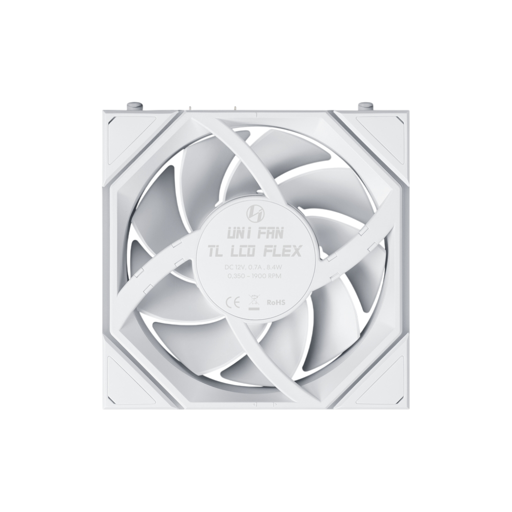 Вентилятор для корпуса Lian Li UNI FAN TL LCD FLEX 120 Reverse Blade 12RTLLCD1F1W ARGB White (G9F.12RTLLCD1F1W.R0)