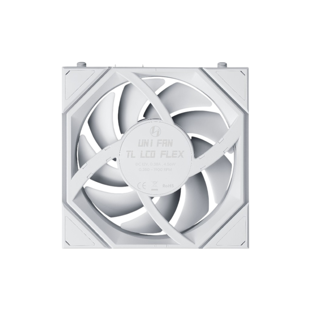 Вентилятор для корпуса Lian Li UNI FAN TL LCD FLEX 120 12TLLCD1F1W ARGB White (G9F.12TLLCD1F1W.R0)