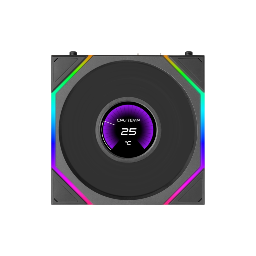 Вентилятор для корпуса Lian Li UNI FAN TL LCD FLEX 120 12TLLCD1F1B ARGB Black (G9F.12TLLCD1F1B.R0)
