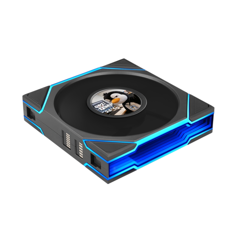 Вентилятор для корпуса Lian Li UNI FAN TL LCD FLEX 120 12TLLCD1F1B ARGB Black (G9F.12TLLCD1F1B.R0)