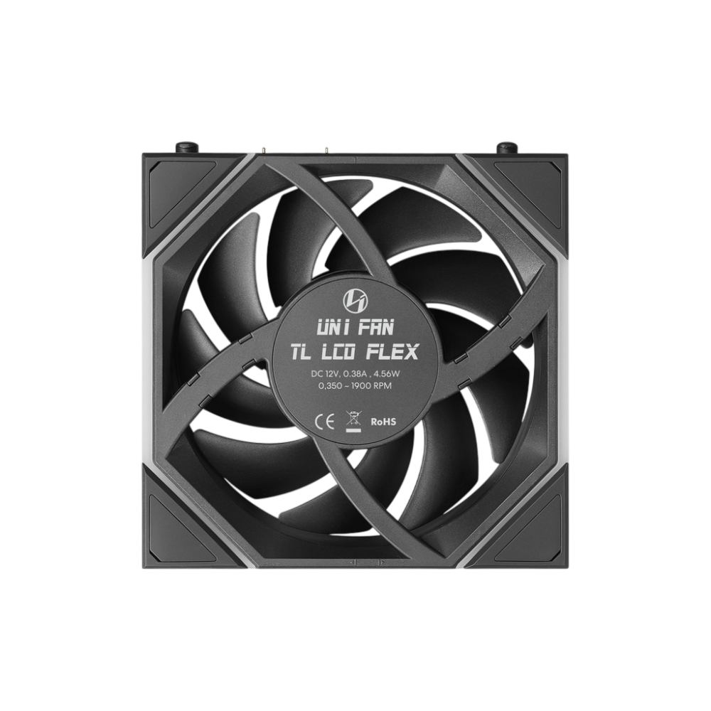 Вентилятор для корпуса Lian Li UNI FAN TL LCD FLEX 120 12TLLCD1F1B ARGB Black (G9F.12TLLCD1F1B.R0)