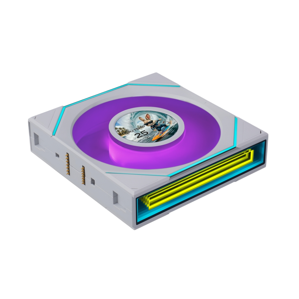 Вентилятор для корпуса Lian Li UNI FAN SL INF LCD FLEX 120 Reverse Blade 12RSLIND1F1W ARGB White (G9F.12RSLIND1F1W.R0)