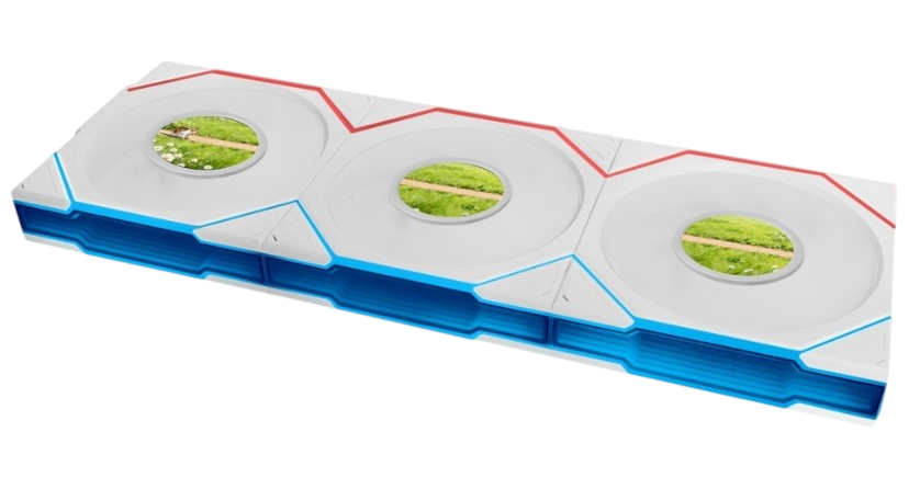 Комплект вентиляторов для корпуса Lian Li UNI FAN TL LCD FLEX 120 Reverse Blade 12RTLLCD1F3W ARGB White (G9F.12RTLLCD1F3W.R0)