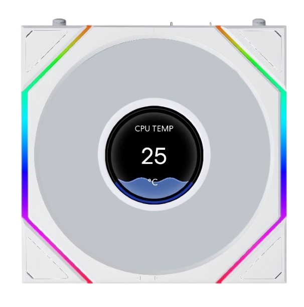 Комплект вентиляторов для корпуса Lian Li UNI FAN TL LCD FLEX 120 Reverse Blade 12RTLLCD1F3W ARGB White (G9F.12RTLLCD1F3W.R0)