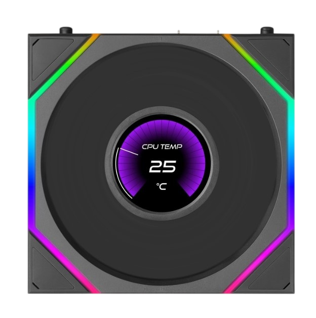 Комплект вентиляторов для корпуса Lian Li UNI FAN TL LCD FLEX 120 Reverse Blade 12RTLLCD1F3B ARGB Black (G9F.12RTLLCD1F3B.R0)