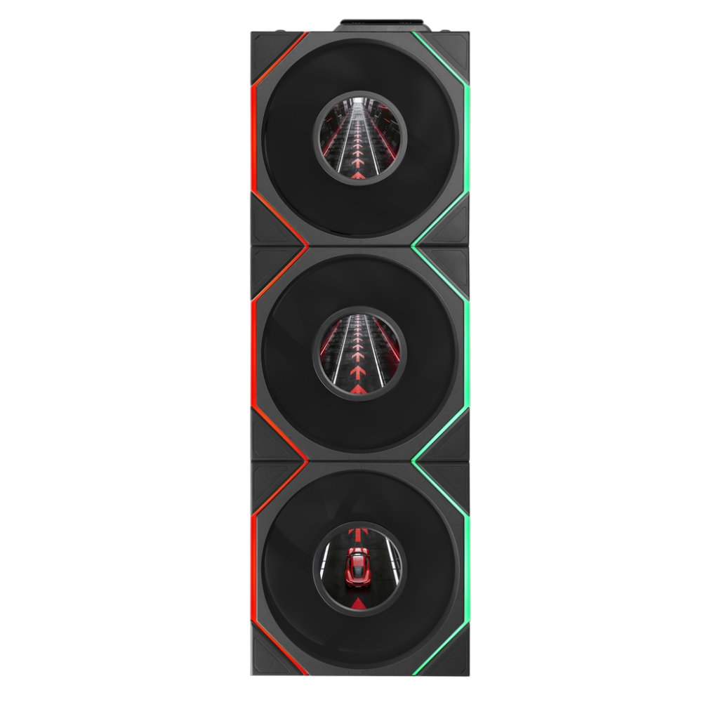 Комплект вентиляторов для корпуса Lian Li UNI FAN TL LCD FLEX 120 12TLLCD1F3B ARGB Black (G9F.12TLLCD1F3B.R0)