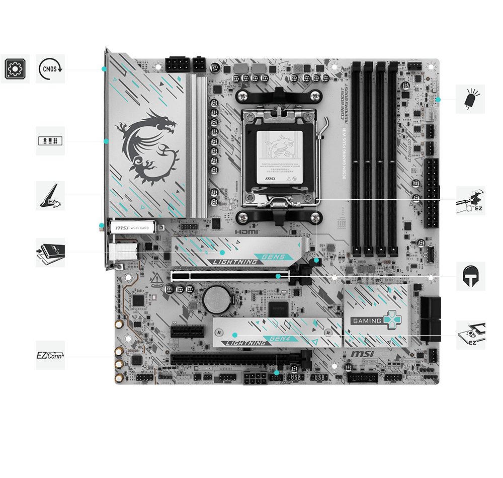 Материнская плата MSI B850M GAMING PLUS WIFI
