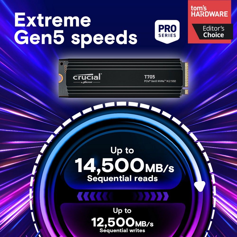 Твердотельный накопитель CRUCIAL 2000 Gb T705 (CT2000T705SSD5)