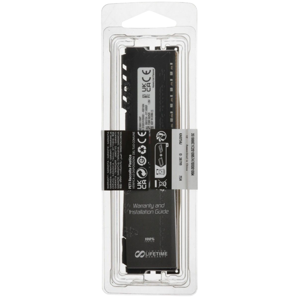 Оперативная память 16 Gb 3200 MHz Kingston FURY Beast Black (KF432C16BB1/16WP)