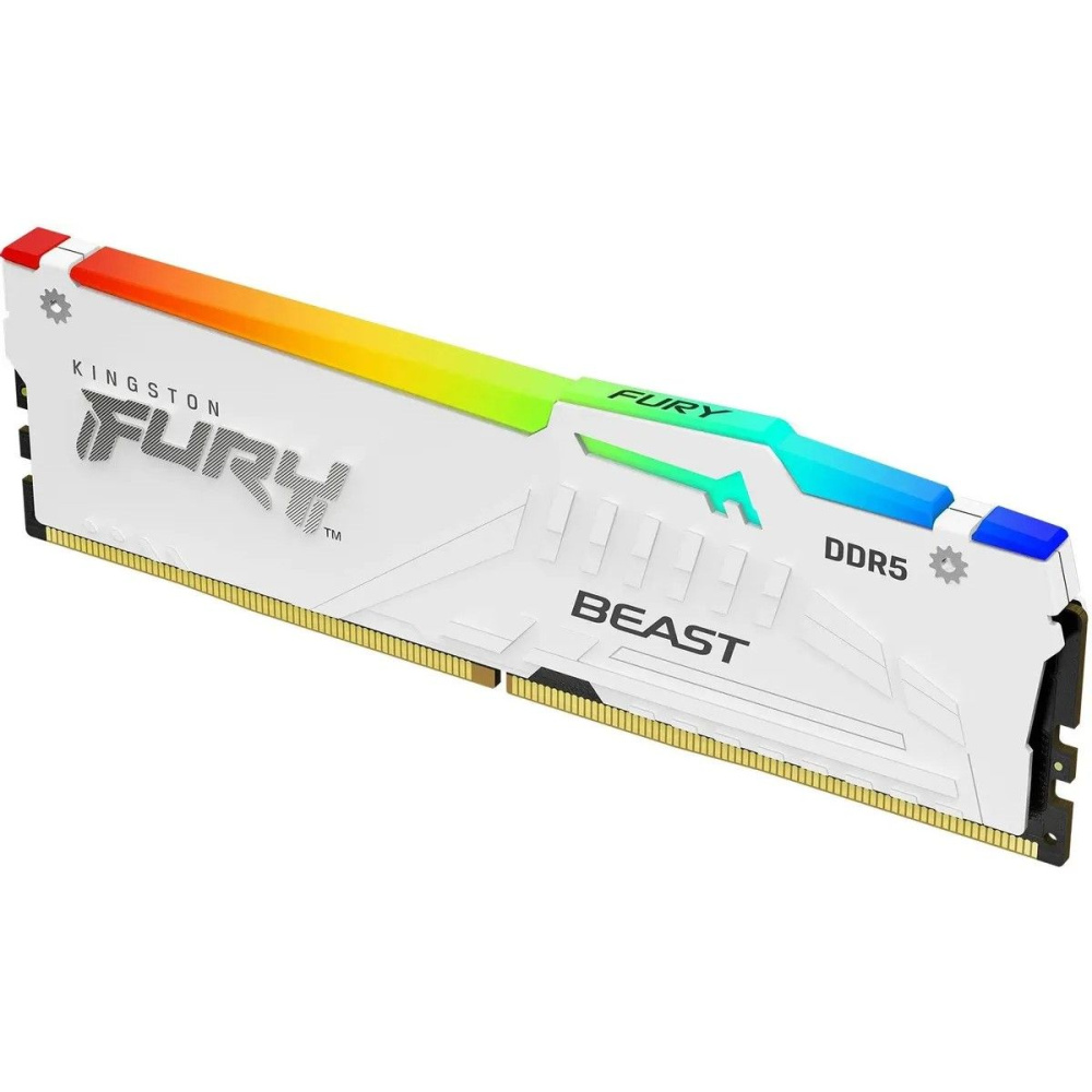 Оперативная память 16 Gb 5200 MHz Kingston FURY Beast RGB White (KF552C40BWA-16)