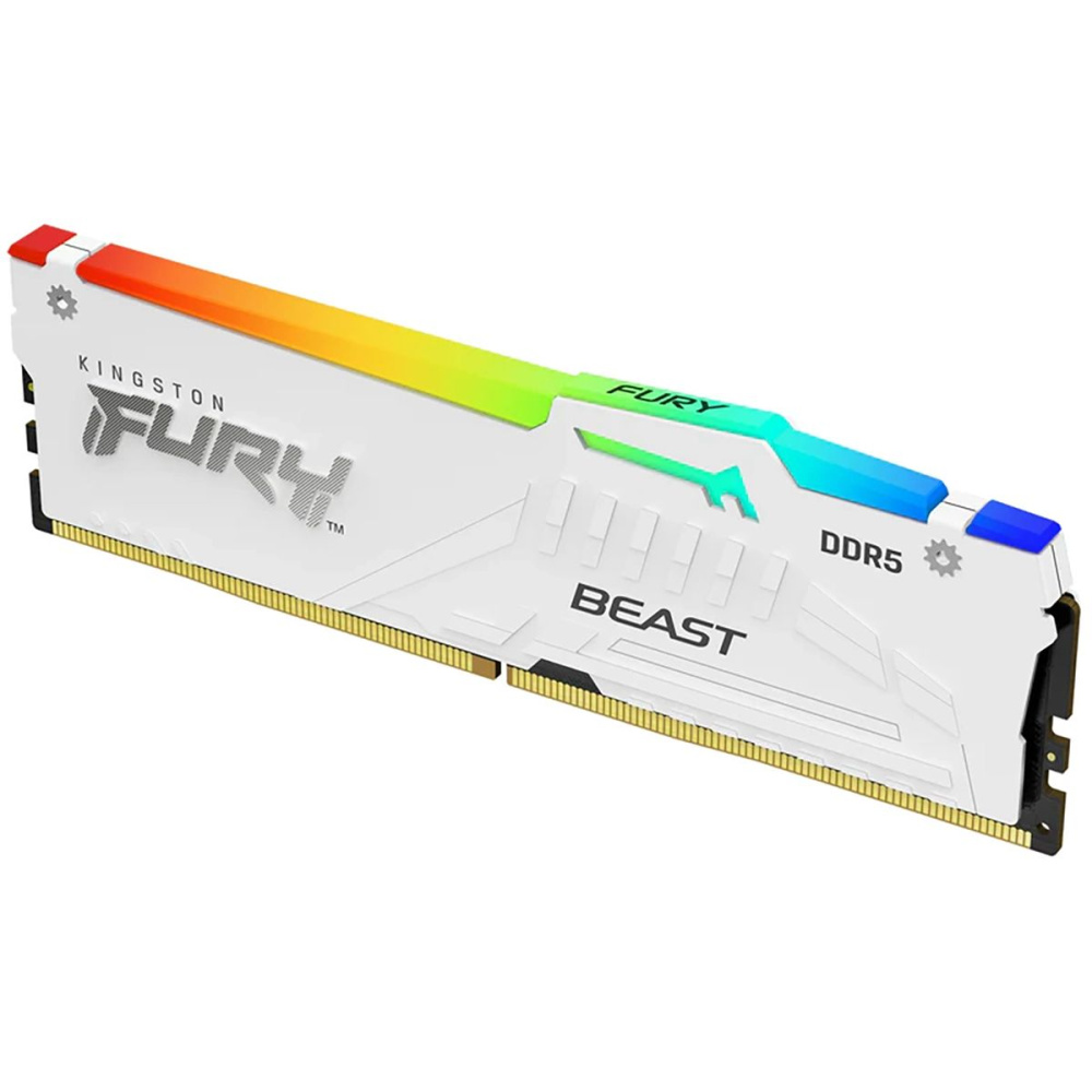 Оперативная память 16 Gb 5600 MHz Kingston FURY Beast RGB White (KF556C40BWA-16)