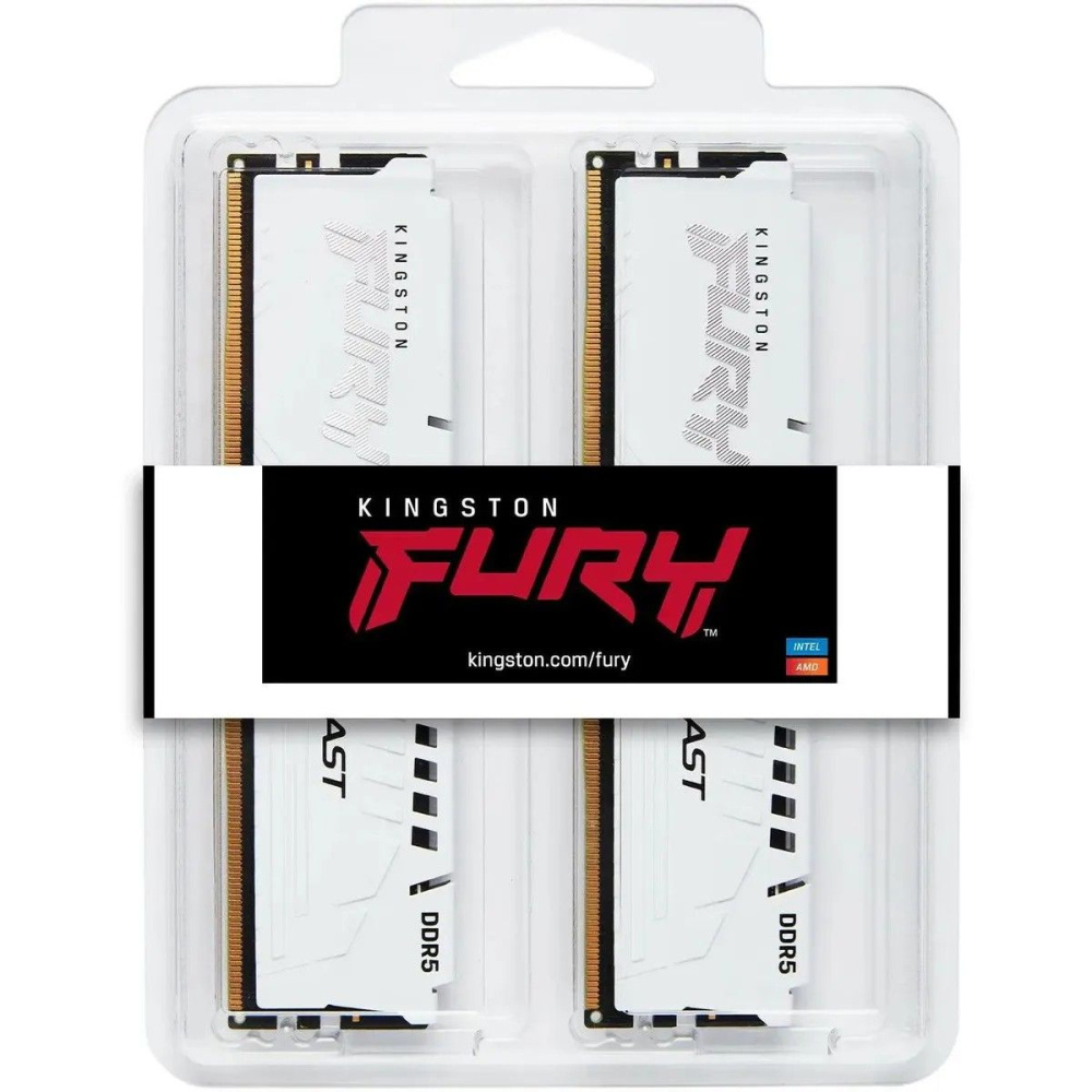 Оперативная память 32 Gb 5600 MHz Kingston FURY Beast White (KF556C40BWK2-32)