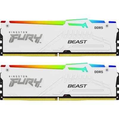 Оперативная память 32 Gb 5600 MHz Kingston FURY Beast AMD RGB White (KF556C36BWEAK2-32)