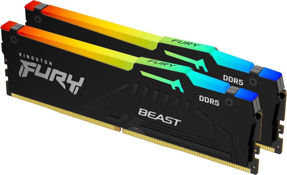 Оперативная память 32 Gb 5200 MHz Kingston FURY Beast RGB (KF552C40BBAK2-32)