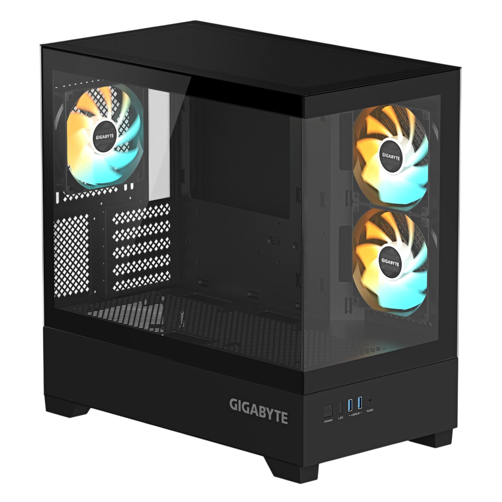 Компьютерный корпус Gigabyte C201 Panoramic Black (GB-C201P)