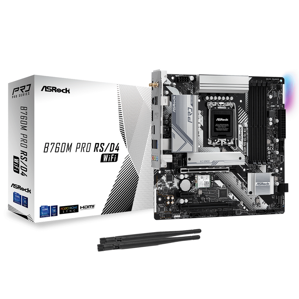 Материнская плата ASRock B760M PRO RS/D4 WIFI