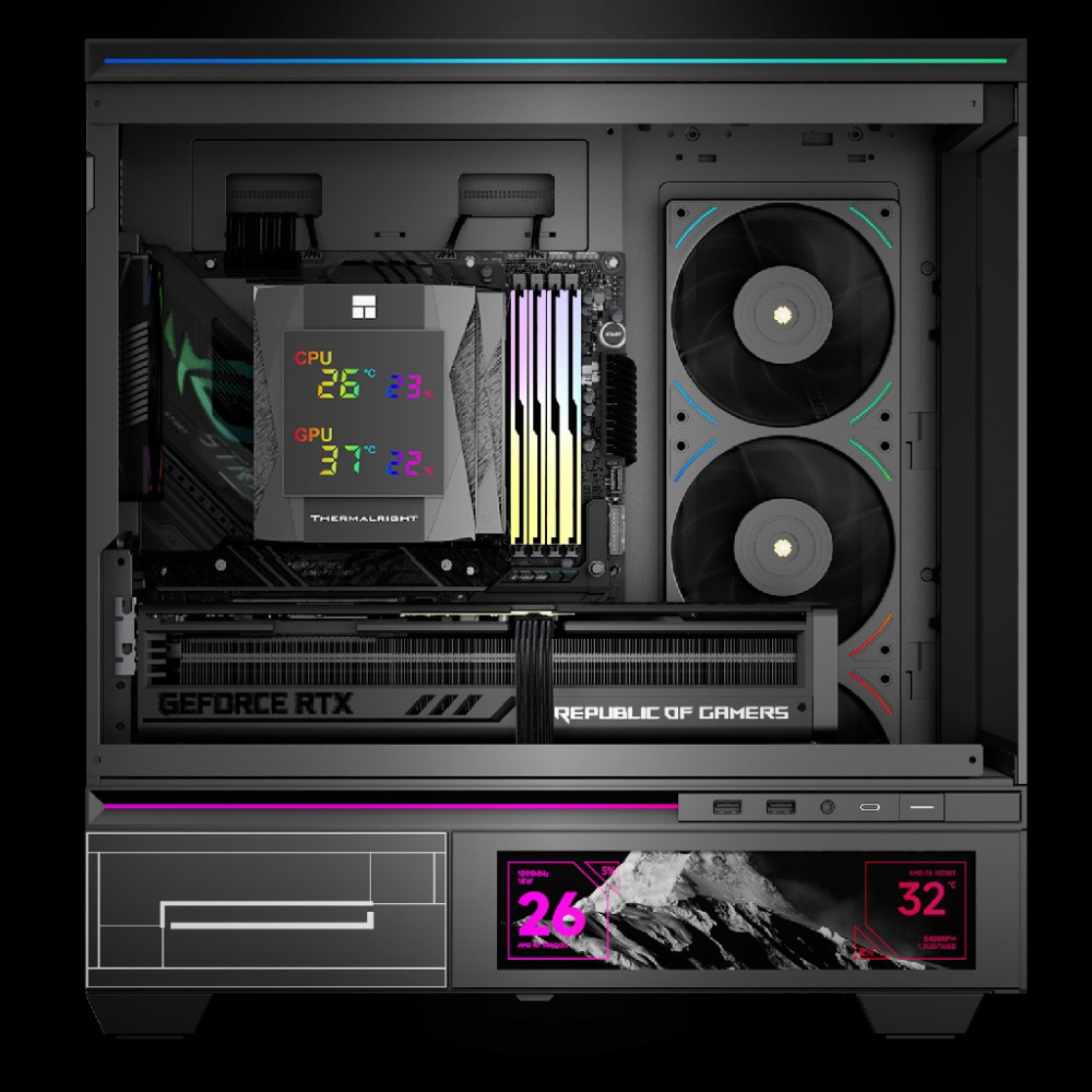 Кулер для процессора Thermalright Royal Knight 120 Digital Black (TRRK120DB)