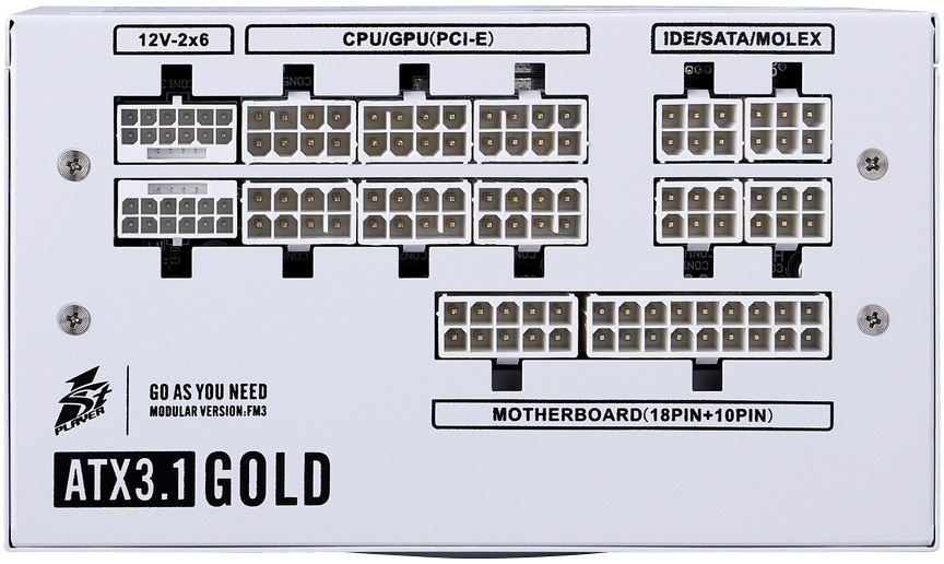 Блок питания 1STPLAYER 1200W NGDP GOLD White (HA-1200BA4-WH)