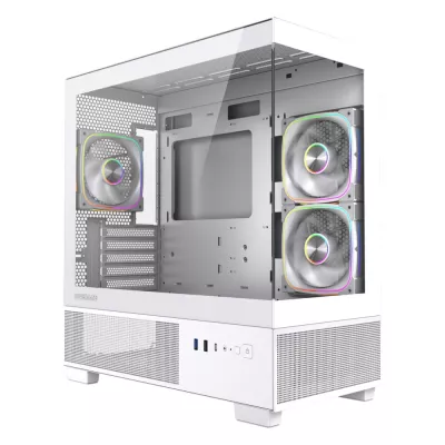 R2R2 703 — корпус Компьютерный корпус Powercase Vision Micro S3W TG ARGB White (CVMMSW-A3)